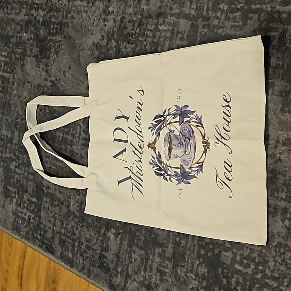 Lady whistledown tea house (bridgerton theme) shoulder tote bag